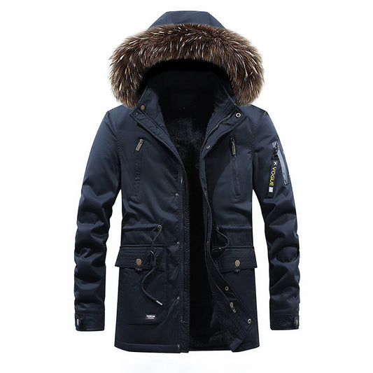 Men's Winter Fur Hooded Coat