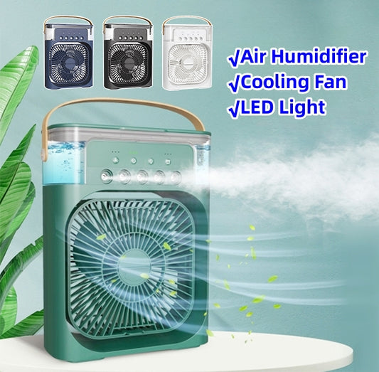 3 In 1 Air Humidifier Cooling USB Fan LED Night Light Water Mist Electric