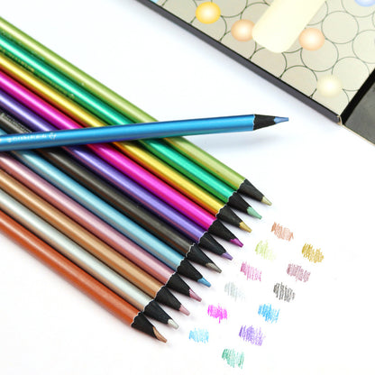 12-colour Metallic Coloured Pencils